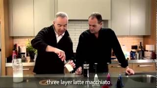 aerolatte  milk frother makes three layer caffè latte macchiato [upl. by Innattirb]