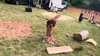 A fabulous range of wooden sculpture at Caerleon festival 2024 [upl. by Inilahs873]