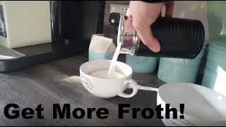 How to Get More Froth from Your Nespresso Coffee Aeroccino  Nespresso tips and help [upl. by Janifer]