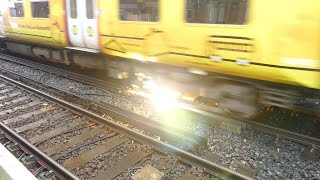 Merseyrail 507 009 making arcs at Birkdale station [upl. by Lipscomb197]