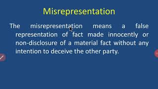 Misrepresentation [upl. by Sculley]