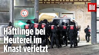 Gefängnismeuterei Polizei stürmt Knast in Thüringen  JVA Untermaßfeld [upl. by Alauqahs]